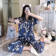 Trending Sleepwear Shortsleeve Pajama Set PolyCotton Korean Sleepwear