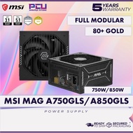 MSI MAG A750GLS / A850GLS PCIE5 80+ GOLD FULL MODULAR ATX3.1 POWER SUPPLY UNIT (5 Years Warranty)
