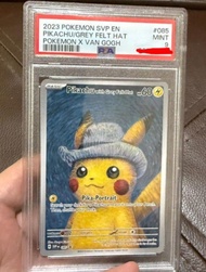 PSA 9 Pikachu with Grey Felt Hat 085 Pokemon x Van Gogh card
