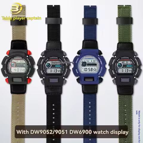 for Casio G-SHOCK strap DW-9052 9050 9051 DW6900 series men's outdoor sports nylon canvas watch stra