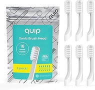 quip Sonic Toothbrush Replacement Heads for Adults - 6 Pack - Verified quip Standard Brush Head Refi