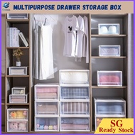 Stackable Drawer Storage Box Plastic Container Organiser for Wardrobe Organizer Clothes Toys