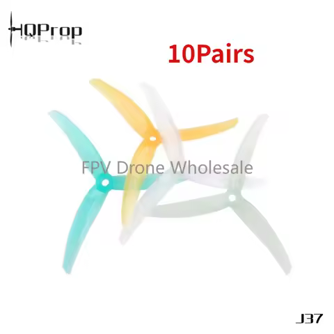 10Pairs HQProp Juicy J37 (2CW+2CCW)-Poly Carbonate 3-Blade PC Propeller for RC FPV Racing Freestyle 