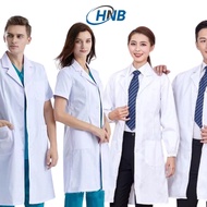Doctor Coat White Lab Gown White Lab Coat Long Sleeve Laboratory Gown for Men Coat Doctor