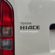 sticker toyota hiace van sticker
