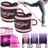 WALITO Ankle Resistance Bands with Cuffs, Ankle Bands for Working Out, Ankle Weights for Women, Glut