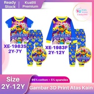 Caluby Baju Didi And Friends The Movie Baby Girl Baju Tidur Budak Boy Pyjamas Kids Toddler Homewear 