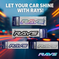RAYS Logo Sticker Decal (100% Original from Japan) – 3 Sizes: 140mm/200mm/250mm, 5 Colors, JDM Style