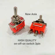 On-Off-On Switch 3pin Heavy Duty Toggle Flick Switch ON OFF ON(3Pin)