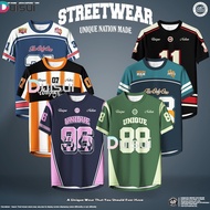 UNIQUE NATION STREETWEAR JERSEY DESIGN NUMBERIC PRINTED 100-3XL BAJU ROUND-NECK KASUAL SIMPLE KAIN J