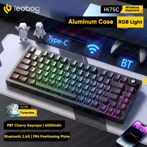 NEW Hi75C Pro Mechanical Keyboard Kit 75% layout Aluminum Keyboard Bluetooth 2.4G Wired Hot swap Wir