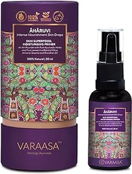 Varaasa Aharuvi Intense Nourishment Skin Drops | Face Moisturizer for Dry, Dull Skin | Natural Primer with Pure Herbs, Fruits and Olive, Almond, Sesame &amp; Rice Bran Oil | 100% Natural | 30 ml