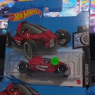 MERAH Hot Wheels Short Card 2 jet Z red iron base Rod Squad GTC41