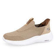 SKECHERS Gowalk 6 Go Run Mojo - Optimise รองเท้าวิ่งผู้ชาย เสื้อคลุมลำลองผู้ชายระดับไฮเอนด์