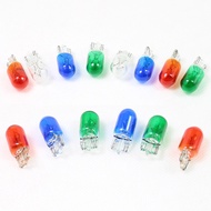 Car width light instrument light T10 plug-in bulb 12v width light blue amber green car light bulb