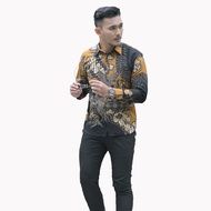 Premium Batik Pria Lengan Panjang Lapis Furing Full Badan Prabu Kratonan Hem Batiek Katun Kondangan