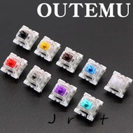 JRLT 10pcs Mechanical Keyboard Switch, Clicky Tactile Gaming Switch,  Linear  LED Silent MX Switch