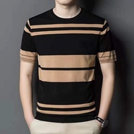 2024 Men's Fashionable T-Shirts for Men Short Sleeve Tee Men's Shirts Striped Printed Casual CODE:3
