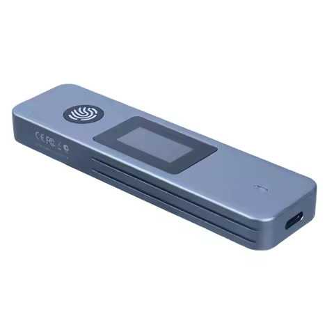SSD Hard Drive Case 10Gbps External Enclosure Box Visual Fingerprint Encrypted SSD Hard Drive Enclos
