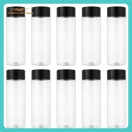 [eleanore_faraday.] 10Pcs 400Ml/13.5Oz Plastic Juice Bottle Transparent Coarse Cereals Storage Conta