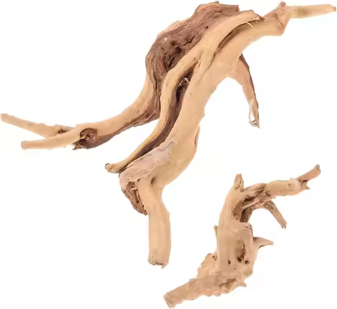 2Pcs Aquarium Driftwood Decor Dead Wood Rhododendron Root Fish Tank Landscape Ornament