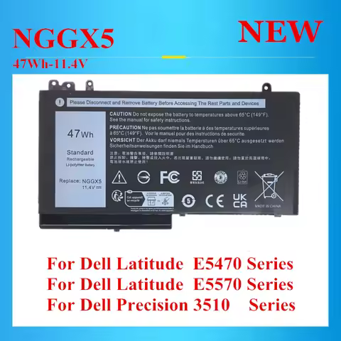 New NGGX5 JY8D6 0JY8D6 954DF 451-BBUN 451-BBUJ RDRH9 Laptop battery For Dell Latitude E5470 E5570 Pr
