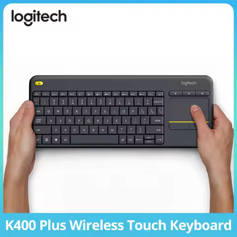 Logitech K400 Plus Wireless Keyboard Touchpad TV Compatible Long Battery Life for Windows Android TV