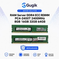 GUGIK - RAM Server DDR4 ECC RDIMM PC4-2400T 2400MHz 8GB 16GB 32GB 64GB