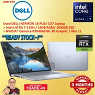 #IN177 USED DELL INSPIRON 16 PLUS Performacne Laptop INTEL ULTRA 7-155H 16GB 1TB SSD NVIDIA RTX4060 