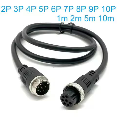 M16 2pin 3p 4p 5p 6p 7p 8p 9p 10Pin GX16 6pin male to female Aviation Video Extension connect cable 