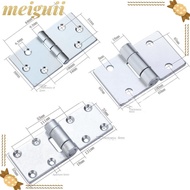MEIGUII Door Hinge, Heavy Duty Steel Interior Flat Open, Creative Folded No Slotted Soft Close Wooden  Hinges Furniture Hardware Fittings