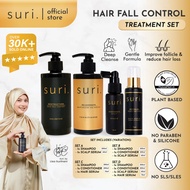 SURI Hair Fall Treatment Set Shampoo Conditioner Serum Anti Hair Loss Gentle Scalp Daily Cleanse Gro