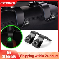 [Honda] 2Pcs Car Luminous Multifunctional Hooks Seat Rear Hooks Seat Back Organizers Hook Car Accessories for Honda City Civic Jazz BRV FC FD Accord HRV Odyssey CRV Stream Vezel Shuttle