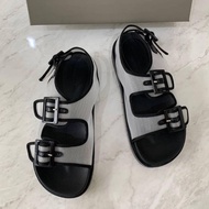 CK-238 MESH FLATFORM SANDAL DOUBLE STRAP SLINGBACK