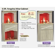 Chinese Altar 3.5ft Altar Cabinet Praying Table Free heat resistant top Altar Table, Free Delivery and Installation