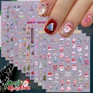 New 5D Embossed Broken Glass Paper Christmas Element Design Lasting Nail Art Accessories