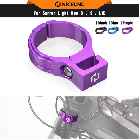 NICECNC For Surron Light Bee X S L1E Electric Dirt Bike Aluminum Brake Line Hose Clamp Holder For Se