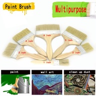 ABMRO Paint Brushes (10 Pack) - 1/2/3/4/5/6 inch) Sizes - Professional Wooden Handle Paintbrush Set 