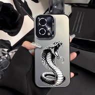 HP Unique piton Snake Csing Silver Color Mtte Premium Silver nti Jtuh Hrd Case For Oppo A3X 16 3S 5s