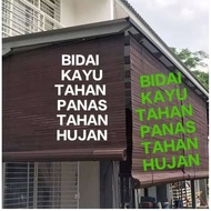 Tirai wooden Blinds Outdoor Tahan panas Tahan  hujan Bidai Kayu/ Meranti  Wood Outdoor Blind