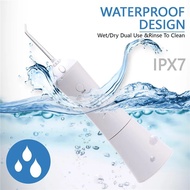 Electric Tooth Flosser Waterpik Home Oral Irrigator Cleaner Portable USB Rechargeable 3 Jet Head 3 Mode 230ML Water Tank IPX7