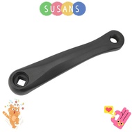 SUSANS Bike Crank Arm, 152mm Hole Distance Black Bike Left Crank Arm, Durable Aluminum Alloy Left Ar
