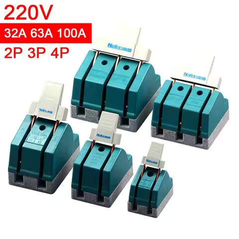 Electric Vehicle Single Throw Two-Phase Knife Household 2P 32A Distribution Box 220V Isolation Switc