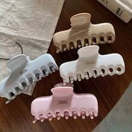 4pcs/1pc 10.5cm/4.13in White, Khaki, Pink, Blue Lightweight Plastic Hair Clips, Fashion Versatile El