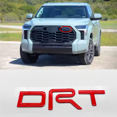 GRILL INSERT EMBLEM Fit 2022 2023 TUNDRA SR5 4X4 3D TRD (Gloss Red Domed)