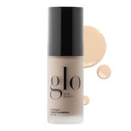 Luminous Liquid Mineral Foundation Makeup with SPF 18 (Linen) - Improves Uneven Skin Tone, Smooths &