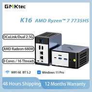 GMKtec K16 AMD R7 7735HS LPDDR5 6400MT/s PCle 3.0 M.2 2280 SSD OcuLink Port WiFi 6E BT 5.2 Mini Pc