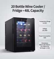 Premium 18/20 Bottle Wine Cooler Chiller Mini Fridge Glass Door Red Wine Chiller 12-18°C Quiet Fridg