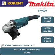 Makita Angle Grinder, 9″(230mm), Trigger Switch, 2200W, 6000rpm, 8kg GA9020