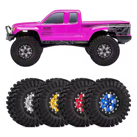 1.3in RC Crawler Wheel & Tire Set for 1/18 TRX4M SCX24 FMS Ascent18 Fits Element Enduro MN99s Orland